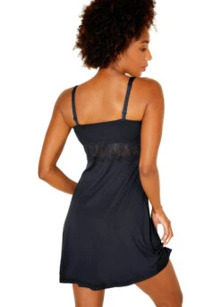 Cosabella Modal Nachthemd "Allure Curvy" | Schwarz -Outlet COSABELLA Store Allure Curvy Nachthemd schwarz Shop hinten 1280x1280