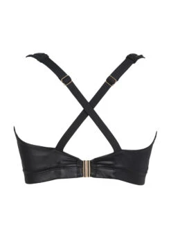 Triangle Top Ohne Bügel "Beverly" | Schwarz-gold -Outlet COSABELLA Store Beverly Top Tr ager uberkreuzt Freisteller hinten Shop 1280x1280