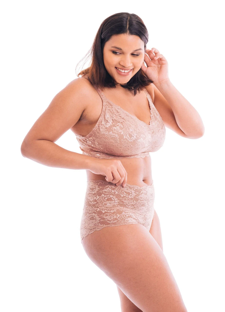 Cosabella High Waist Slip Spitze "Never Say Never" | Mandorla 5 Cosabella High Waist Slip Spitze "Never Say Never" | Mandorla – Bild 3