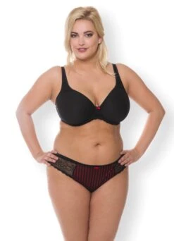 Flexi-Spacer BH "French Can Can" | Schwarz / Rot -Outlet COSABELLA Store Flexi Spacer BH French Can Can schwarz rot front min 1280x1280