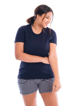 Hose Kurz "Mix & Match" | Marine / Weiß