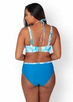 Bikinislip "Swim Leaves" | Türkis/multicolor -Outlet COSABELLA Store Leaves Bandeau Bikini top und Leaves Mini Slip back 1280x1280