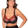 Bügel-BH "Luxury Lace Temptation" | Schwarz Mit Roter Spitze -Outlet COSABELLA Store Luxury Lace schwarz Nadine Shop 1280x1280