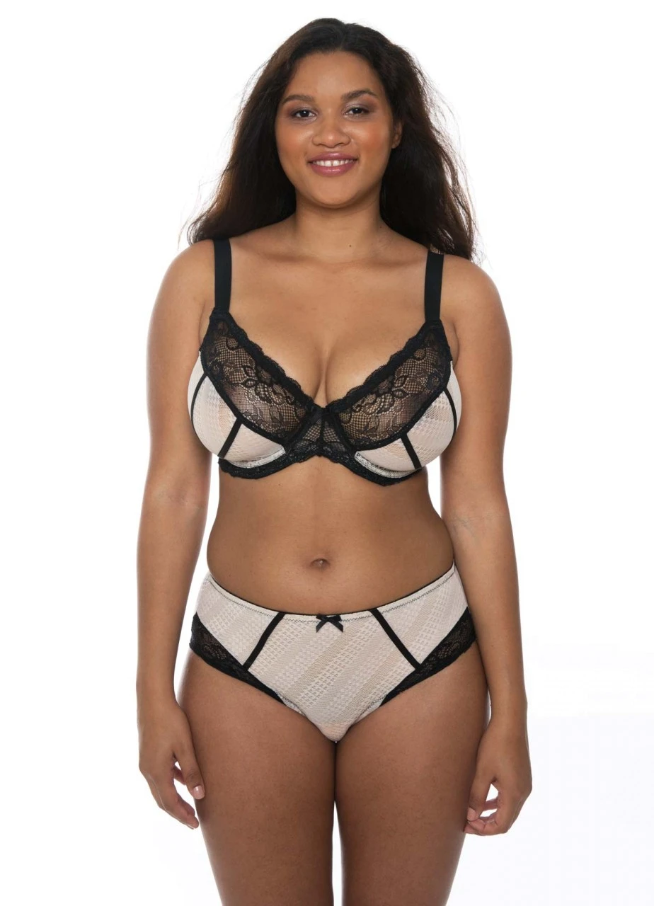 Hüftslip "Lola" | Nude / Schwarz 4 Hüftslip "Lola" | Nude / Schwarz – Bild 2