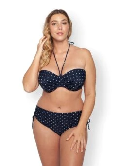 Bandeau Bikinitop "Marseille" | Marine/weiß -Outlet COSABELLA Store Miracle Woman Marseille Bikini front neckholder mini min 1280x1280