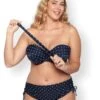 Bandeau Bikinitop "Marseille" | Marine/weiß