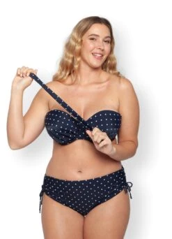 Bandeau Bikinitop "Marseille" | Marine/weiß