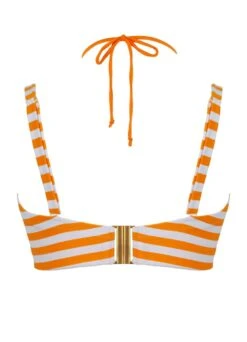 Bandeau Bikini Top "Sunny Stripes" | Orange -Outlet COSABELLA Store Miracle Woman Sunny Stripes top back min 1280x1280