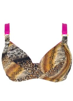 Bikini Top "Barbados Azuka" | Animalprint / Pink -Outlet COSABELLA Store Mirakle Woman Azuka Top front min 1280x1280