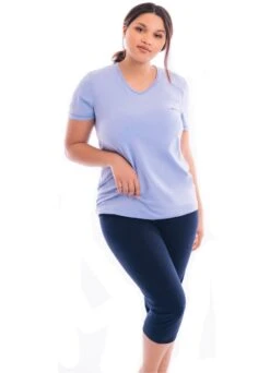 Shirt V-Ausschnitt "Mix & Match" | Hellblau -Outlet COSABELLA Store Mix Match 20Ryn624I8btuR 1280x1280