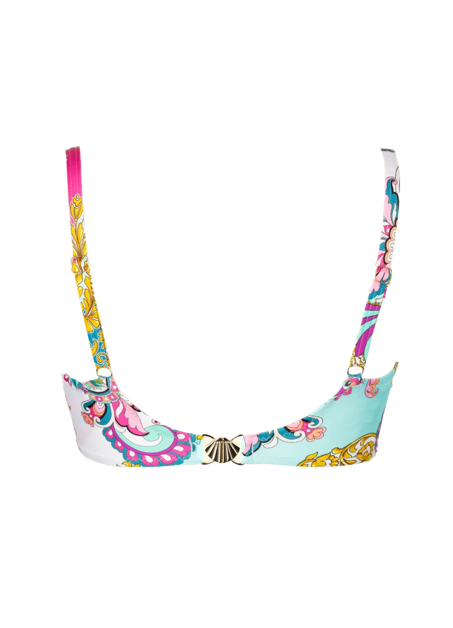 Bikini-Top Mit Softschalen "Paisley Summer" | Pink-blau 6 Bikini-Top Mit Softschalen "Paisley Summer" | Pink-blau – Bild 4