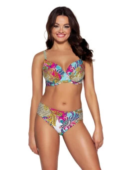 Bikini-Top Mit Softschalen "Paisley Summer" | Pink-blau
