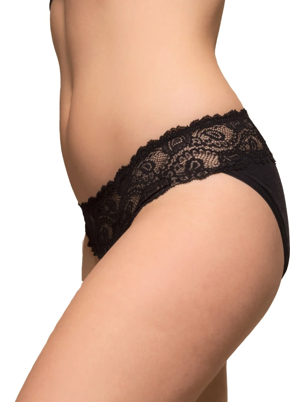 Periodenslip "Rose" | Schwarz 5 Periodenslip "Rose" | Schwarz – Bild 3