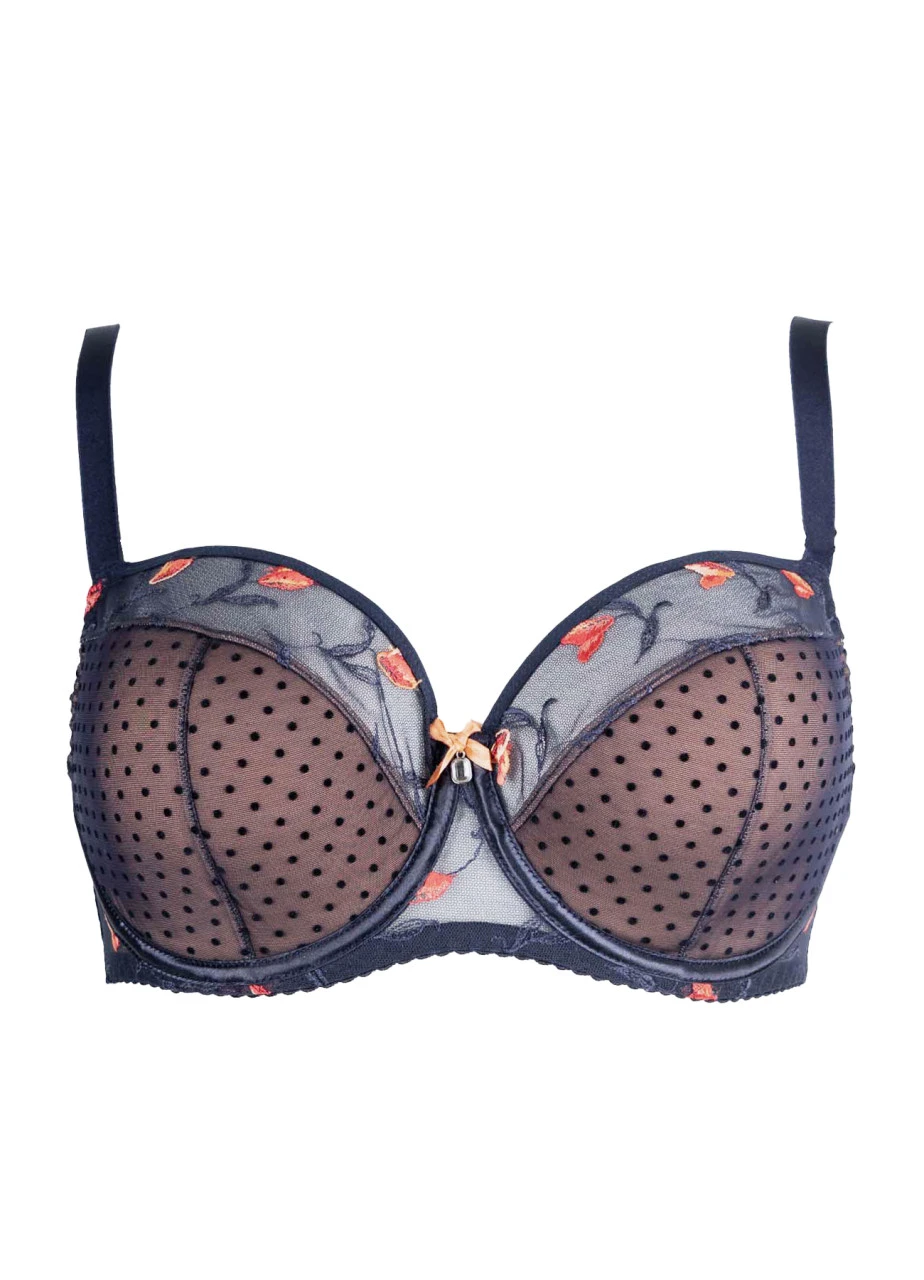 Bügel-BH Mit Halbschale "Tulip" | Navy 4 Bügel-BH Mit Halbschale "Tulip" | Navy – Bild 2