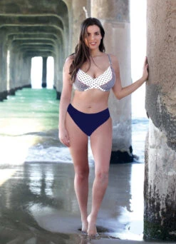 Bikini Top "Barbados Sailor Girl" | Marine / Weiß / Rot