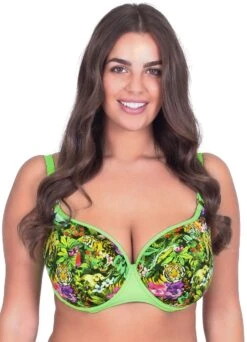 Bikini Top Mit Softschalen "Jane" | Grün / Mehrfarbig