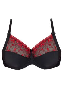 Bügel-BH "Luxury Lace Temptation" | Schwarz Mit Roter Spitze -Outlet COSABELLA Store buegel bh schwarz luxury lace temptation 1280x1280