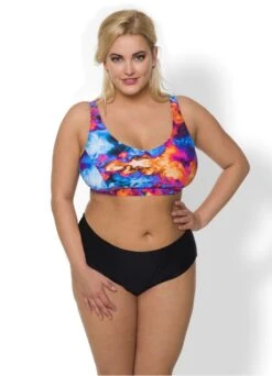 Bikinitop "Holi Festival" | Multicolor / Schwarz -Outlet COSABELLA Store holo festival bikini front wendehose minOP34i7xrQZBzX 1280x1280