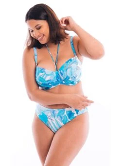 Bandeau Bikinitop "Leaves" | Türkis -Outlet COSABELLA Store leaves bandeau bikini 5 1280x1280