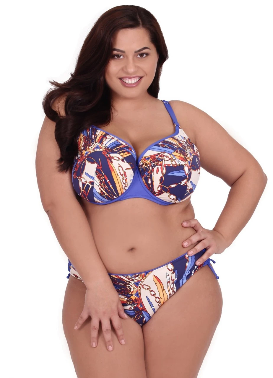 Bikini Slip "Indian Feathers" | Blau / Mehrfarbig 4 Bikini Slip "Indian Feathers" | Blau / Mehrfarbig – Bild 2