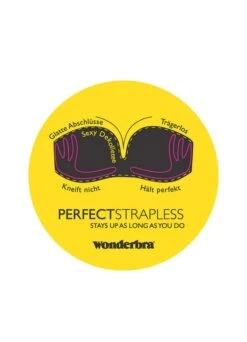 Wonderbra Trägerloser Push-Up BH „Ultimate Strapless“ | Schwarz -Outlet COSABELLA Store perfect strapeless logo 1280x1280