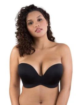 Wonderbra Trägerloser Push-Up BH „Ultimate Strapless“ | Schwarz
