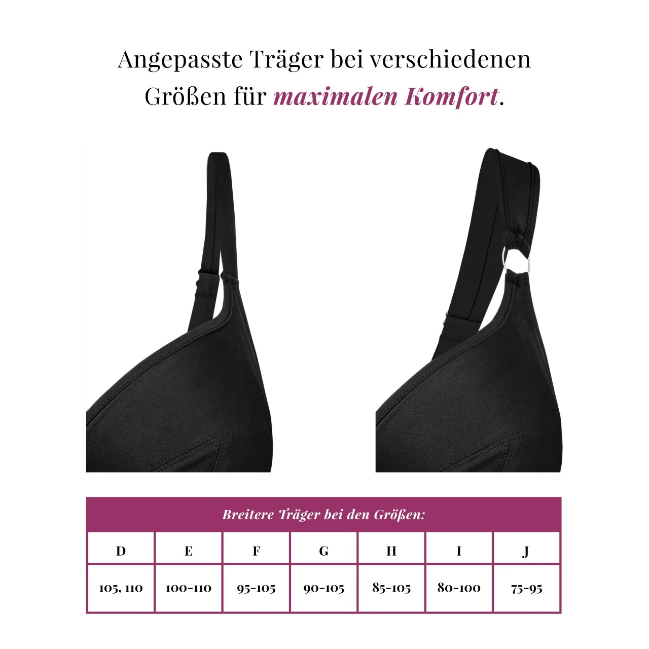 Bikinitop Mit Bügeln "Swim Support" | Schwarz 10 Bikinitop Mit Bügeln "Swim Support" | Schwarz – Bild 8